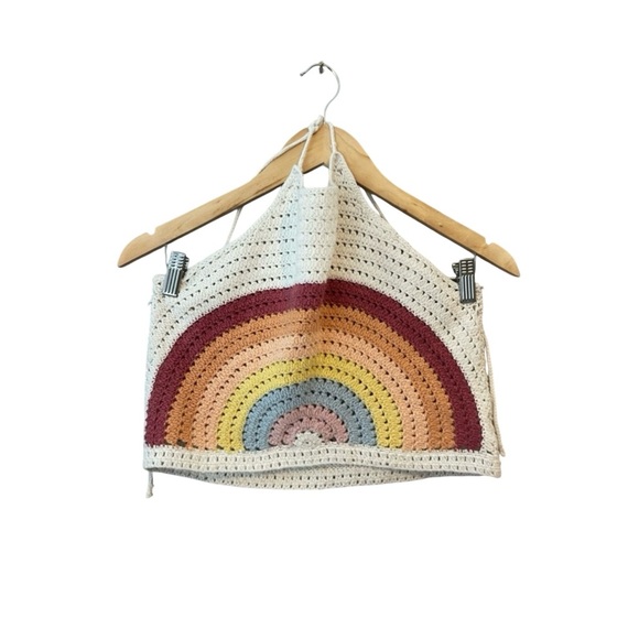 American Eagle Outfitters Tops - American Eagle Knitted Rainbow Crop Top